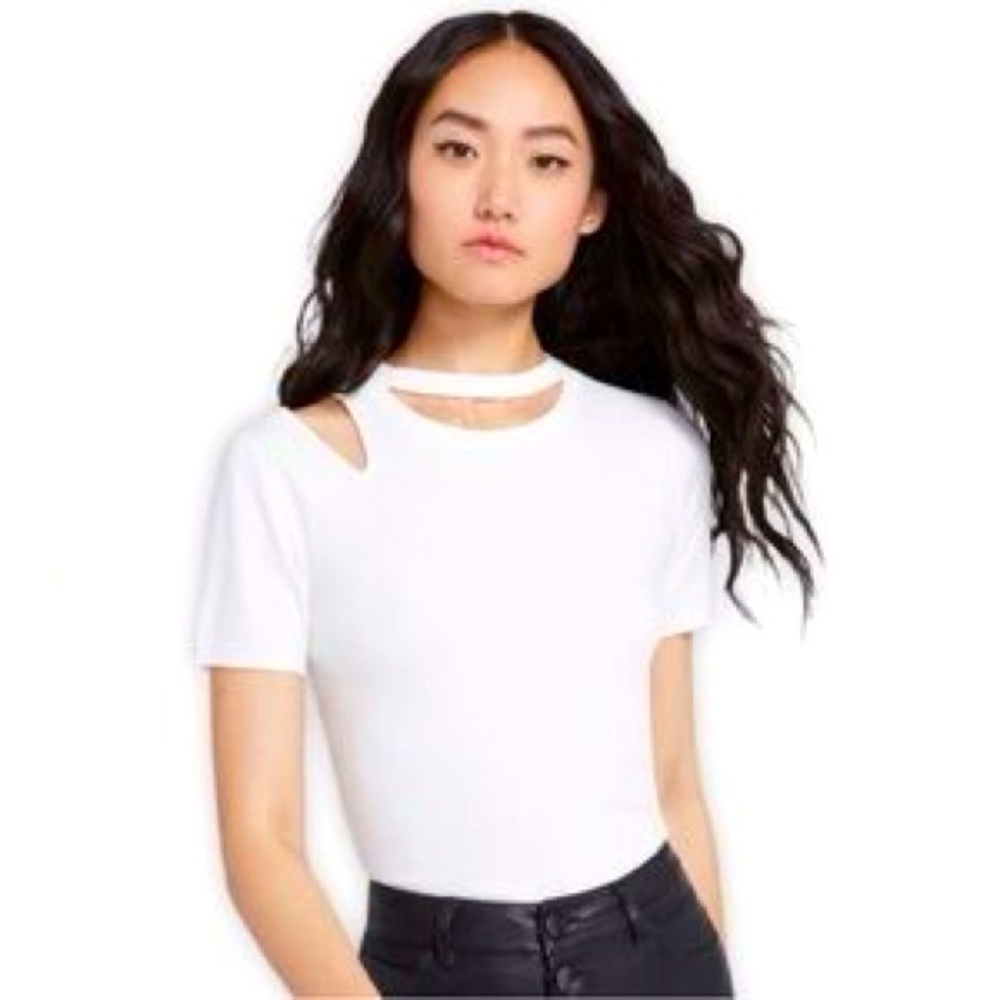 ALICE + OLIVIA CLASSIC cutouts sexy TEE SHORT SLEEVE  size M